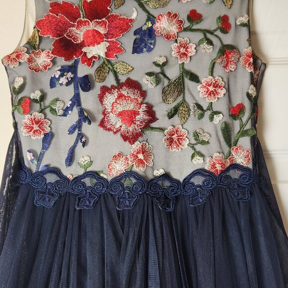 Tulle Layered Princess Dress for Girls Bonnie Jean Floral Bodice - Picture 5 of 6